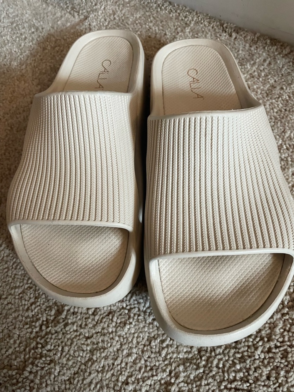 CALLA Cream Slide Sandals for Women